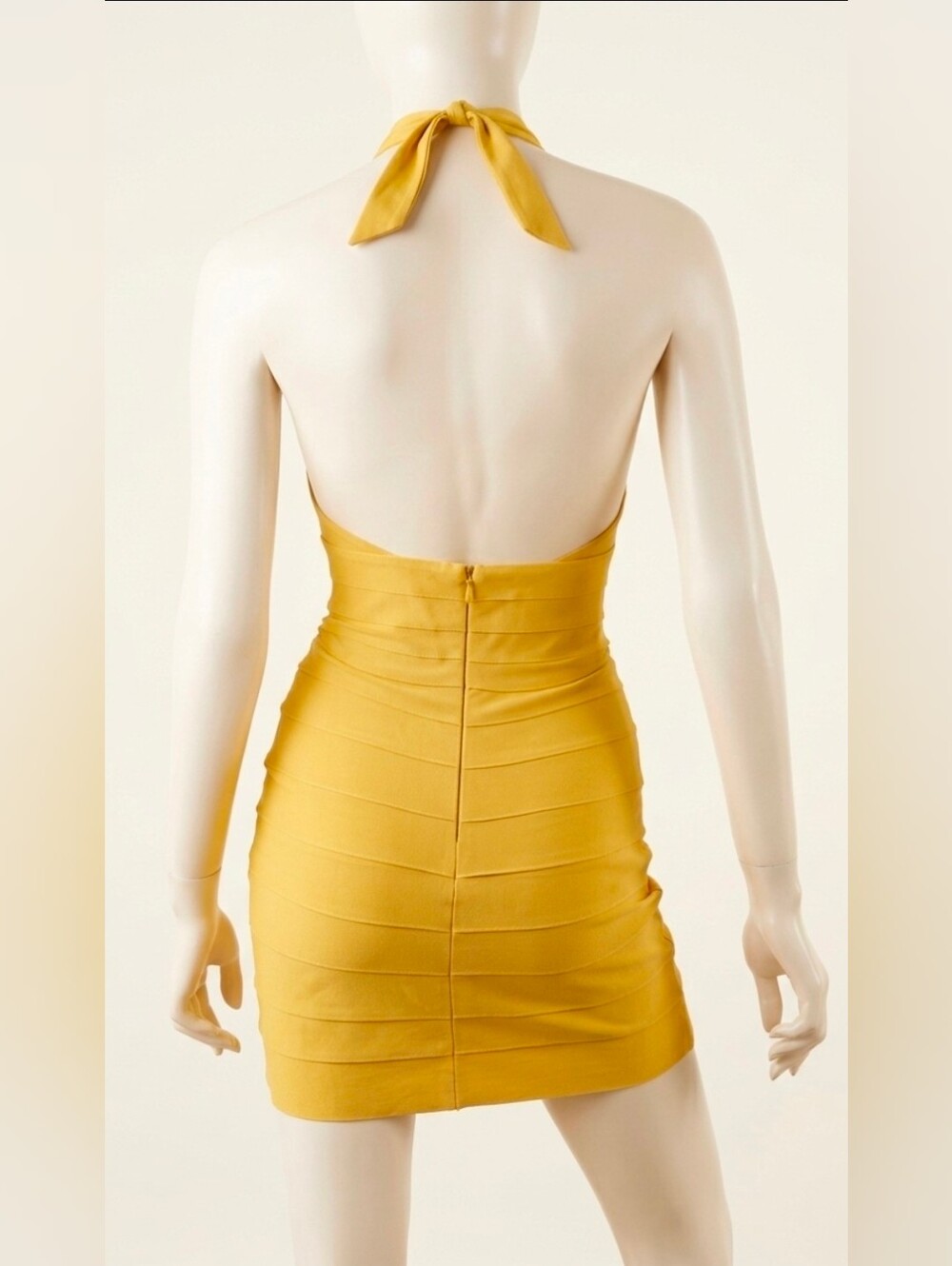 BCBGMAXAZRIA Layered Mini Dress - Pale Lime- NWT $218 - Picture 3 of 5